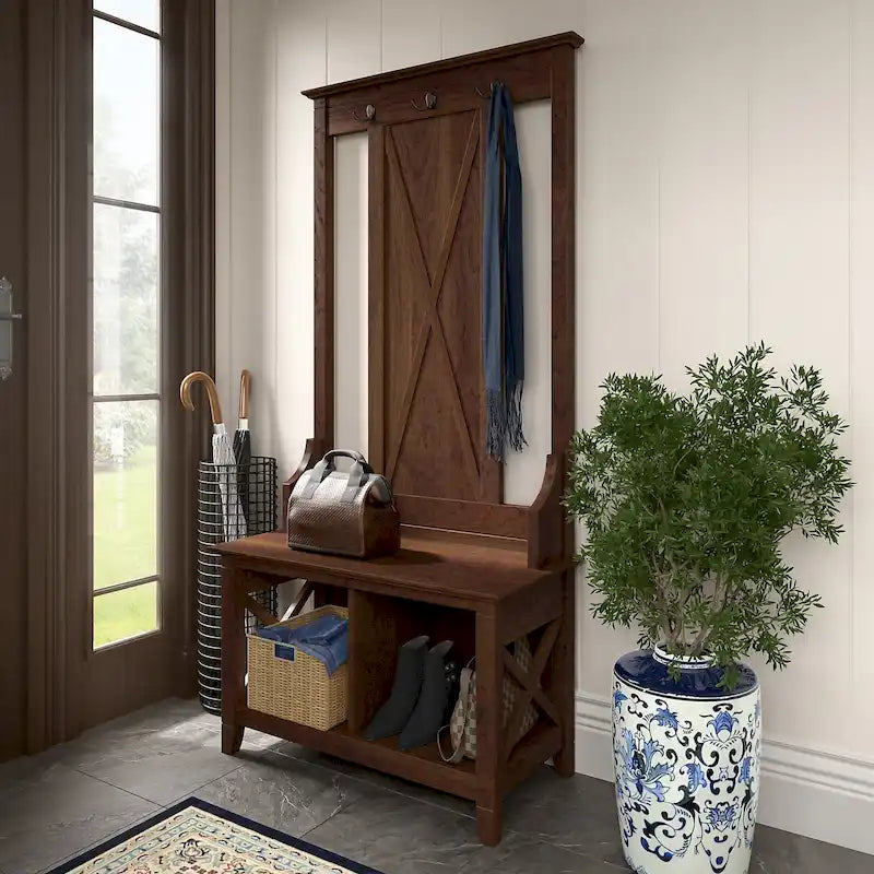 Meuble d'entrée avec banc de rangement pour chaussures