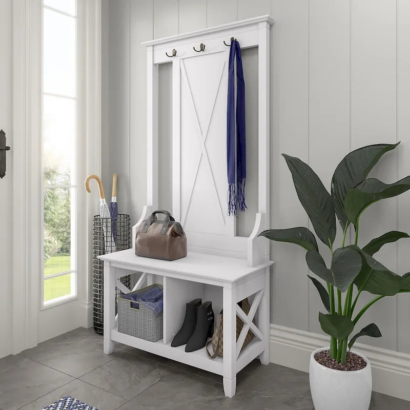 Meuble d'entrée avec banc de rangement pour chaussures