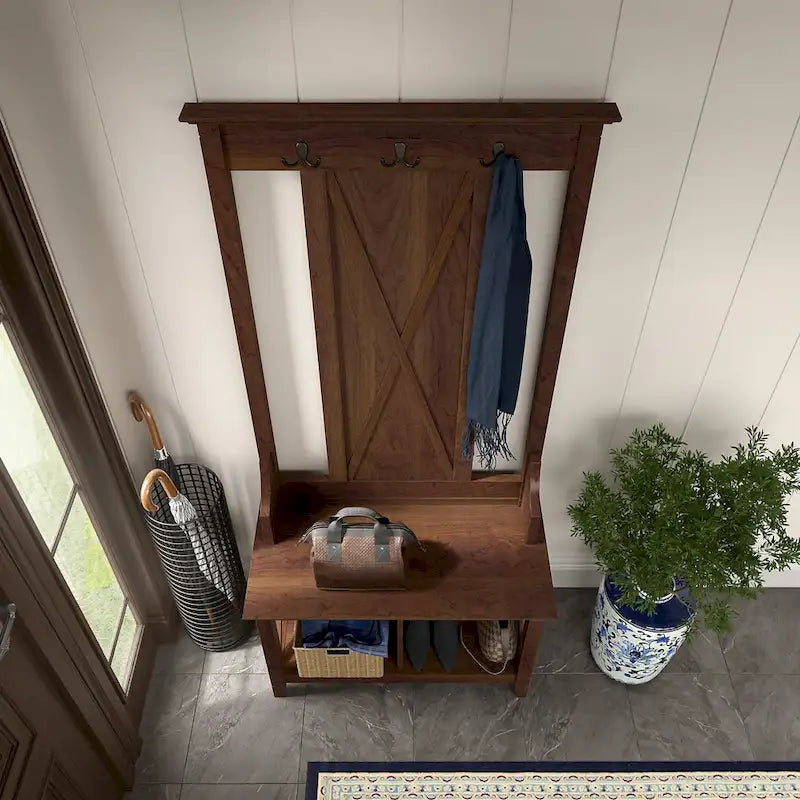 Meuble d'entrée avec banc de rangement pour chaussures