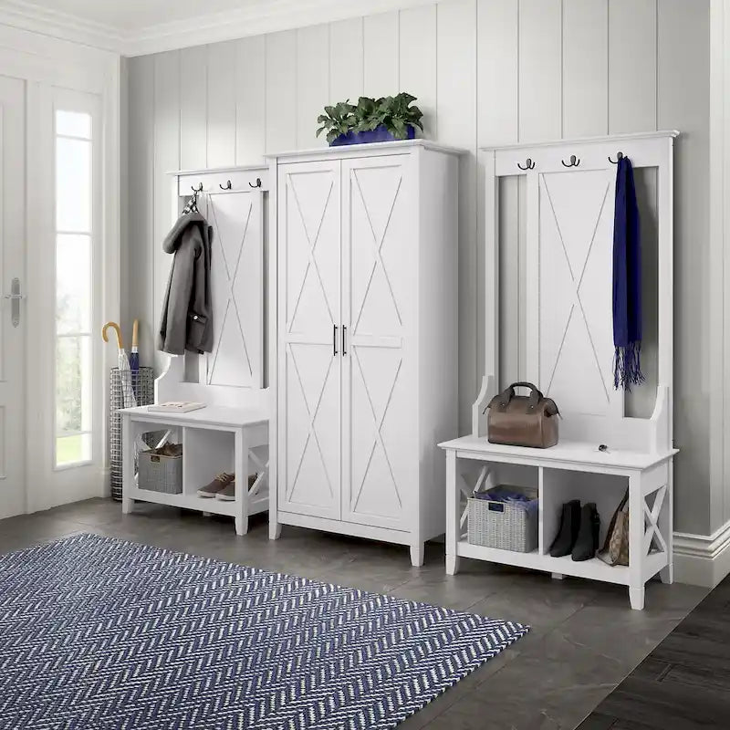 Meuble d'entrée avec banc de rangement pour chaussures