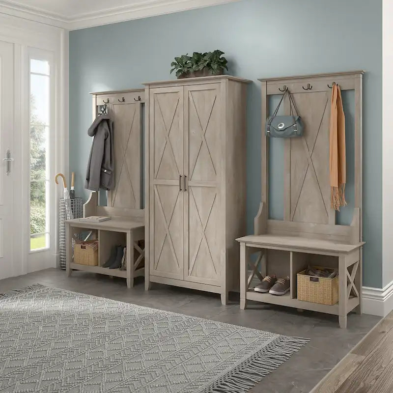 Meuble d'entrée avec banc de rangement pour chaussures