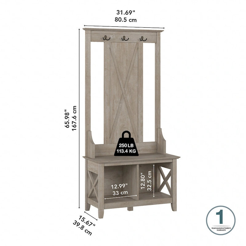 Meuble d'entrée avec banc de rangement pour chaussures