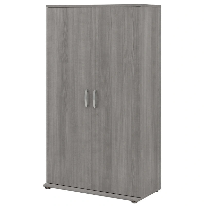 Armoire de rangement haute avec portes et étagères