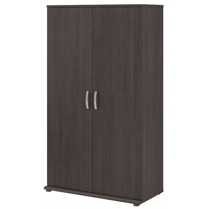 Armoire de rangement haute avec portes et étagères