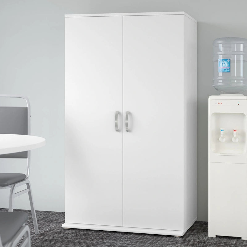 Armoire de rangement haute avec portes et étagères