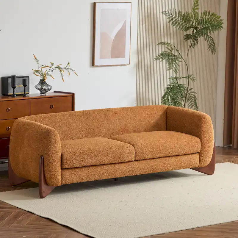 Upholstered Boucle 3-Seat Sofa