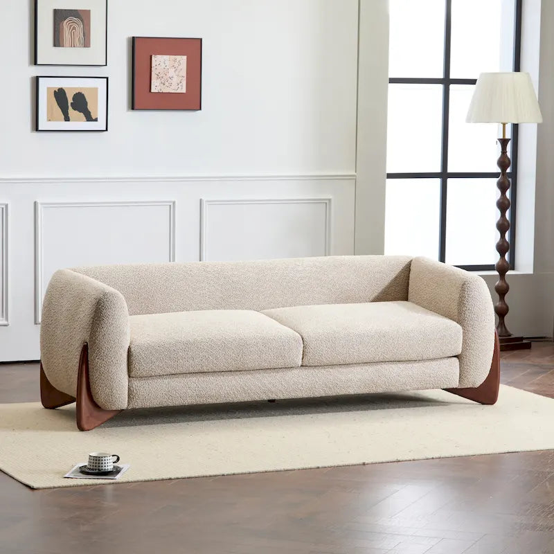 Upholstered Boucle 3-Seat Sofa