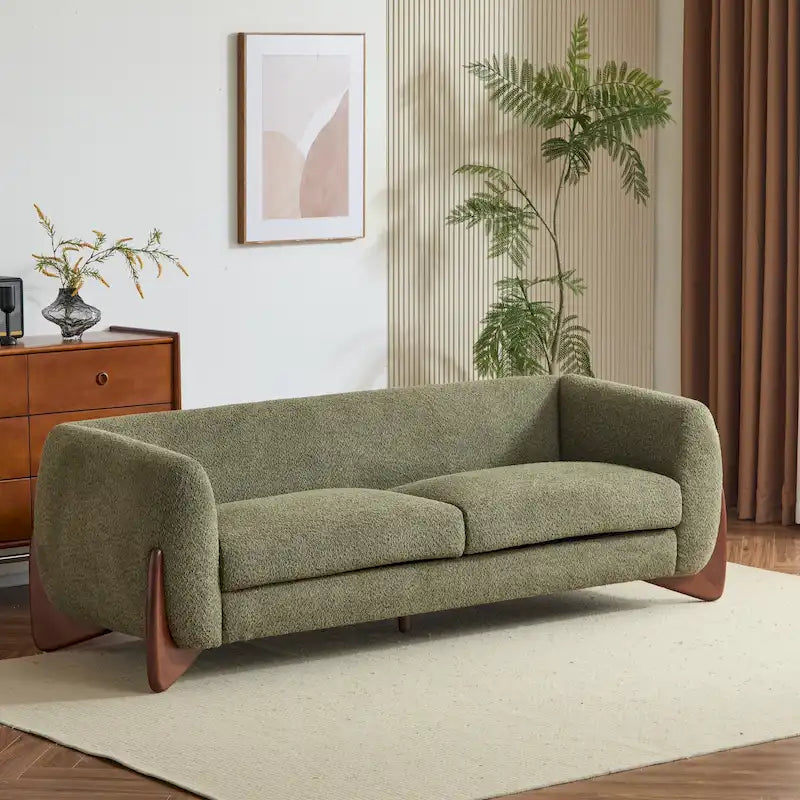 Upholstered Boucle 3-Seat Sofa