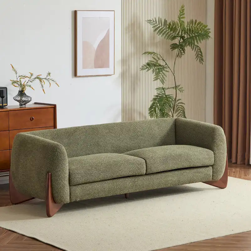 Upholstered Boucle 3-Seat Sofa