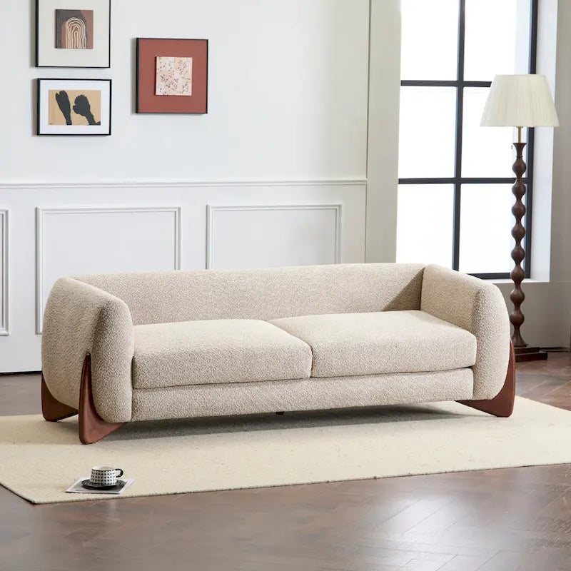 Upholstered Boucle 3-Seat Sofa