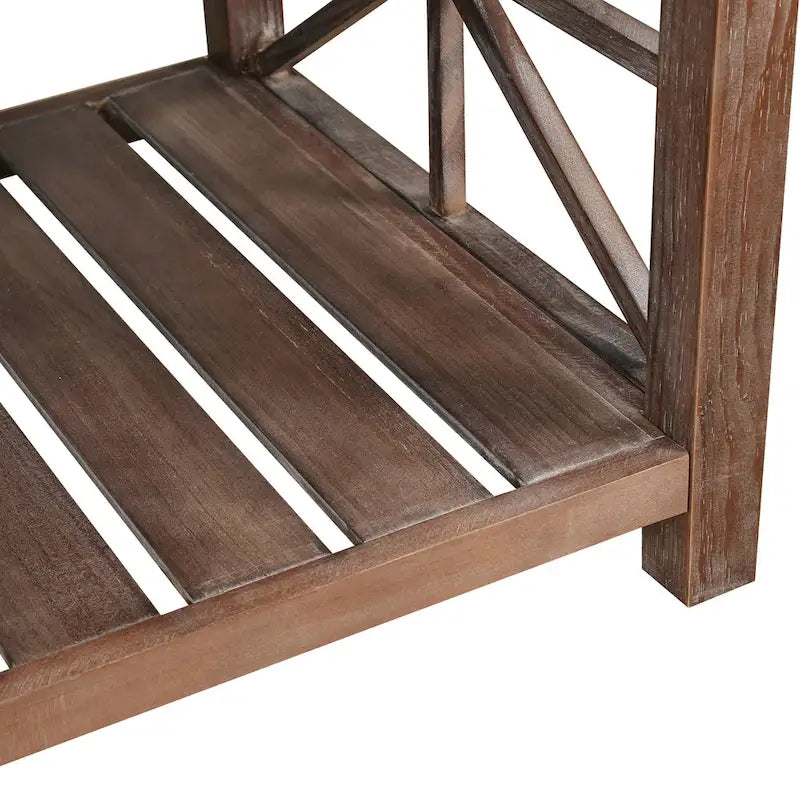 Table basse de ferme moderne de 47 po avec étagère de rangement
