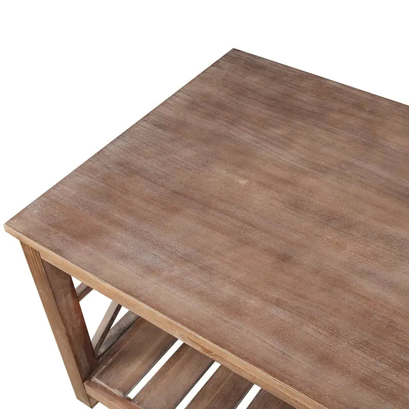 Table basse de ferme moderne de 47 po avec étagère de rangement