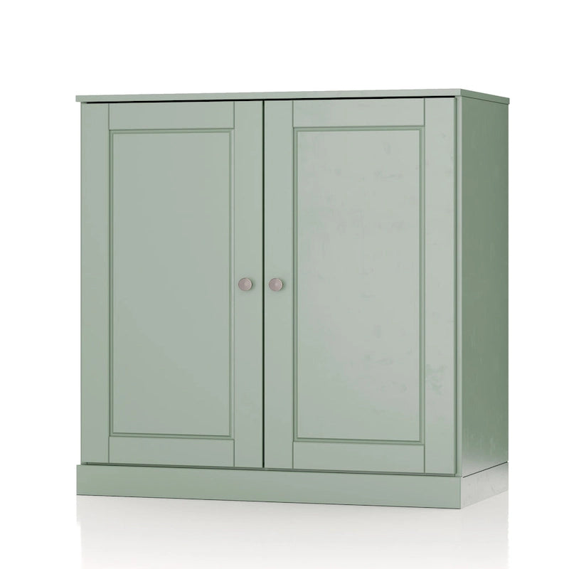 100% Solid Wood 32" Bathroom Cabinet with Solid Doors, 2-Drawers and Adjustable Shelves