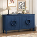 Buffet avec poignées rondes et étagère réglable, Console à 4 portes