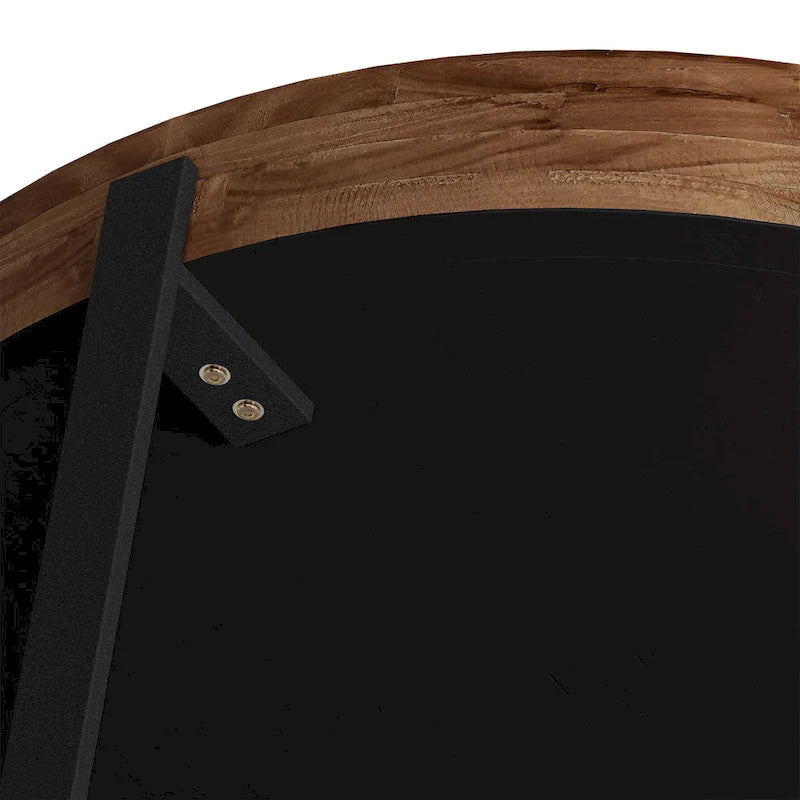Table basse ronde rétro moderne avec pieds croisés