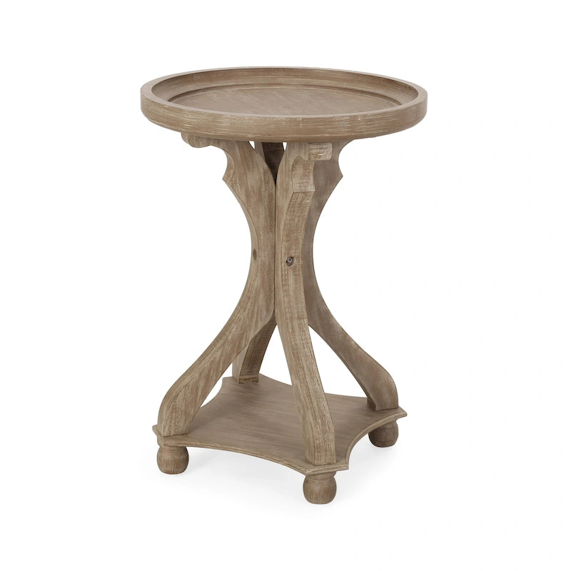 Table d'appoint ronde de style champêtre français