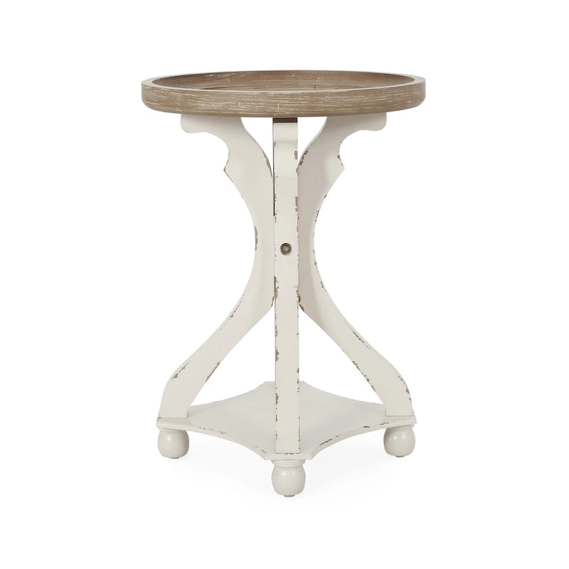Table d'appoint ronde de style champêtre français
