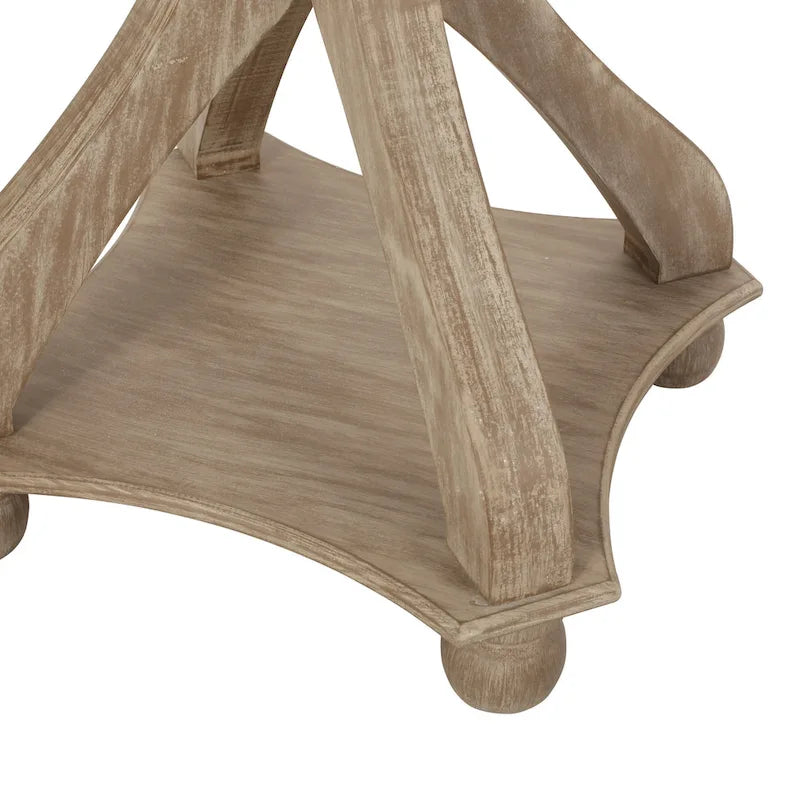 Table d'appoint ronde de style champêtre français