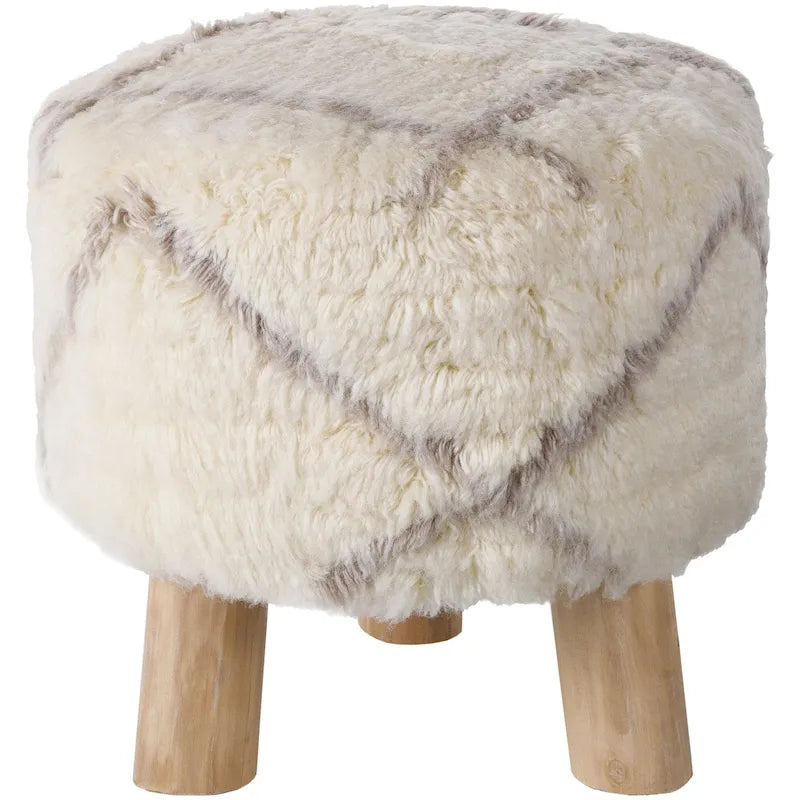 Tabouret bohème en peluche