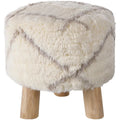 Tabouret bohème en peluche