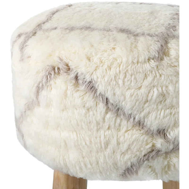 Tabouret bohème en peluche