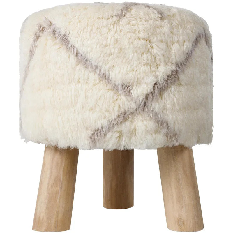 Tabouret bohème en peluche