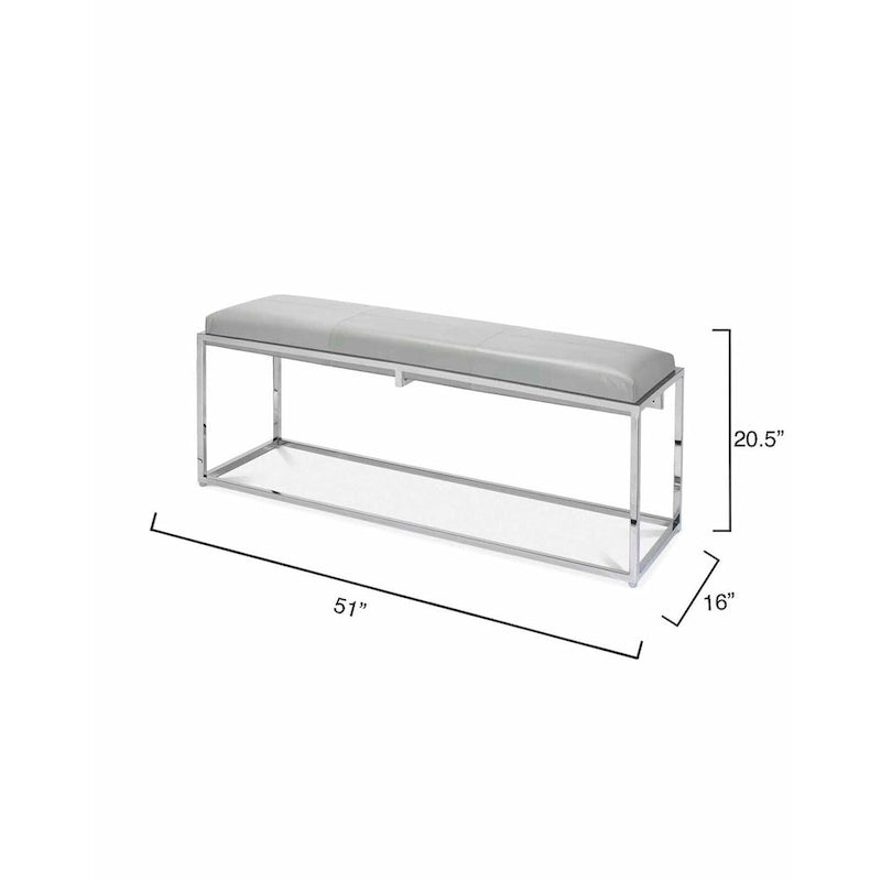 Banc en cuir, gris