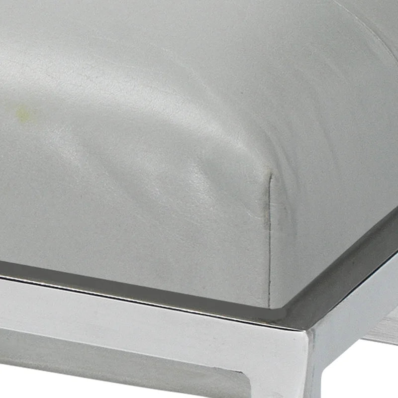 Banc en cuir, gris