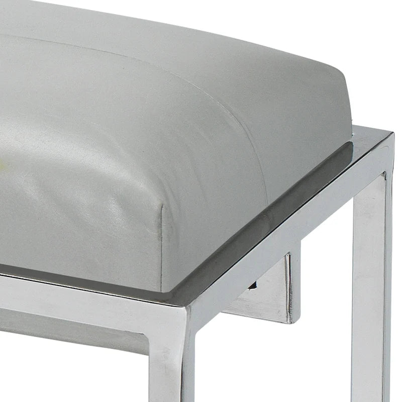 Banc en cuir, gris