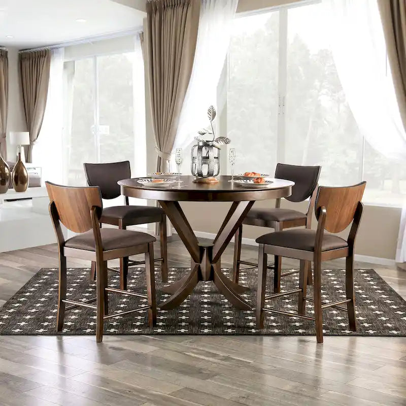 Table de bar traditionnelle en bois massif de 135 cm (table seule)