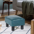 Tabouret repose-pieds ottoman en similicuir - Assise carrée rembourrée