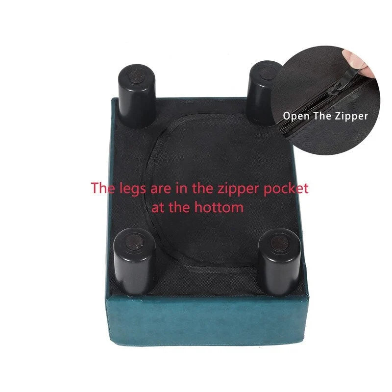 Tabouret repose-pieds ottoman en similicuir - Assise carrée rembourrée