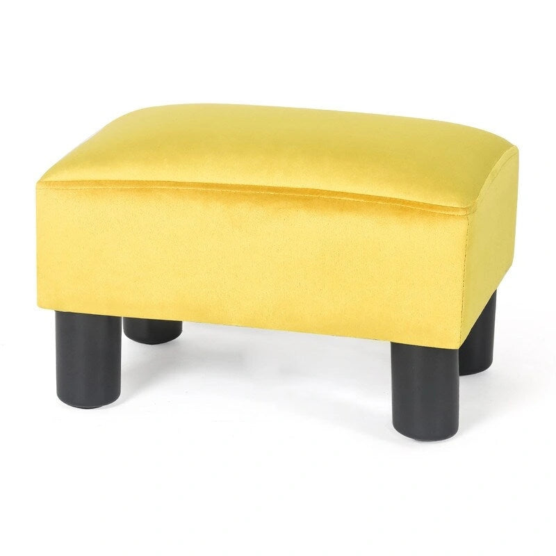 Tabouret repose-pieds ottoman en similicuir - Assise carrée rembourrée