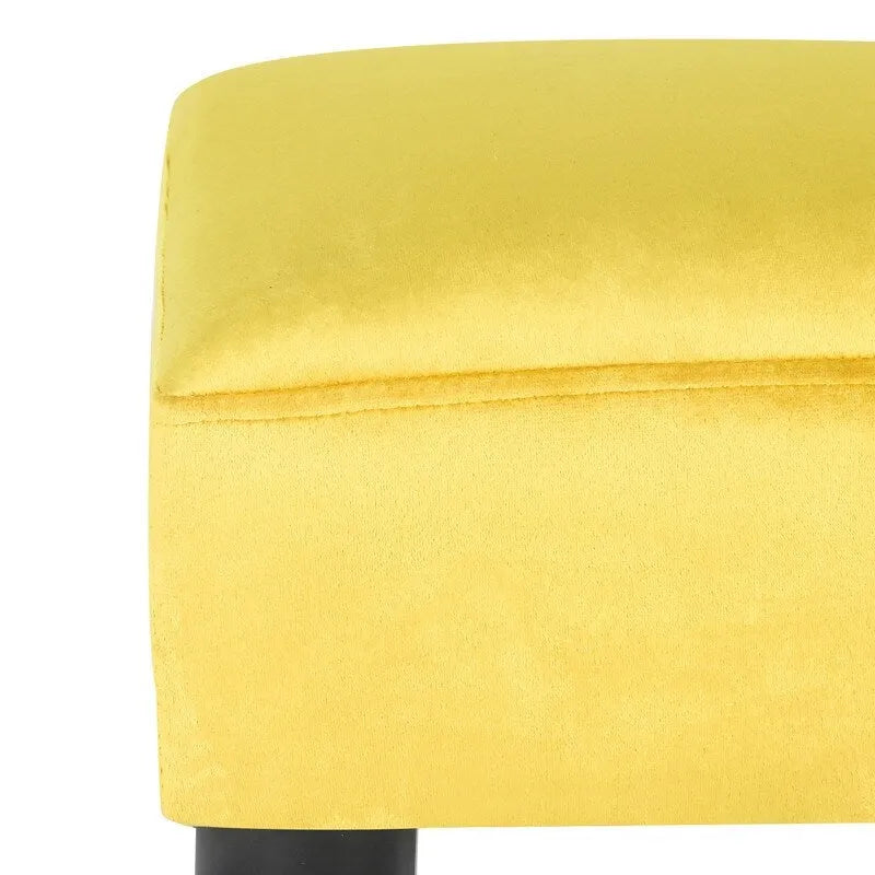 Tabouret repose-pieds ottoman en similicuir - Assise carrée rembourrée
