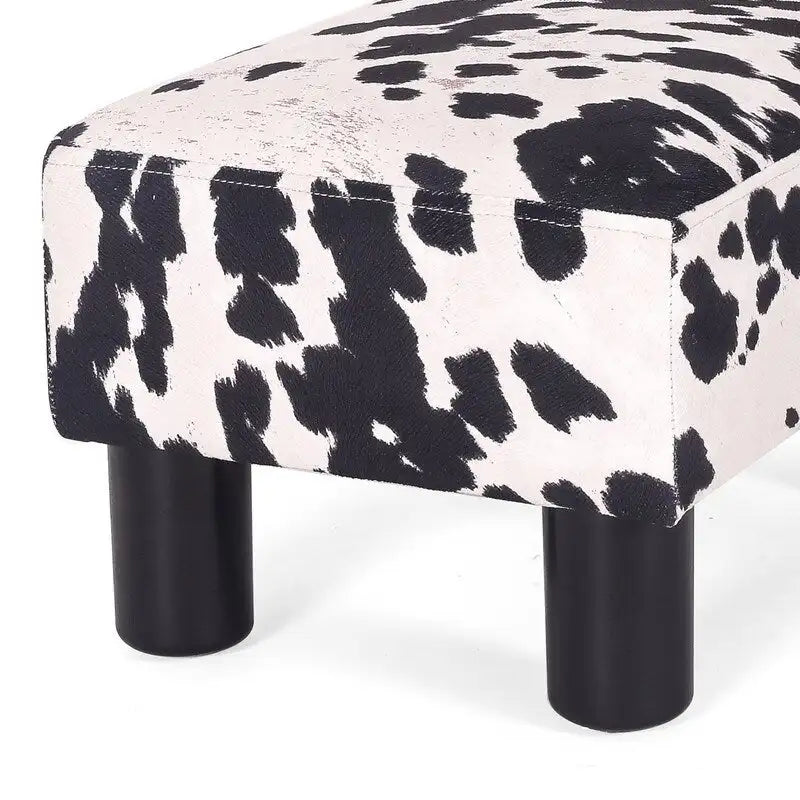 Tabouret repose-pieds ottoman en similicuir - Assise carrée rembourrée