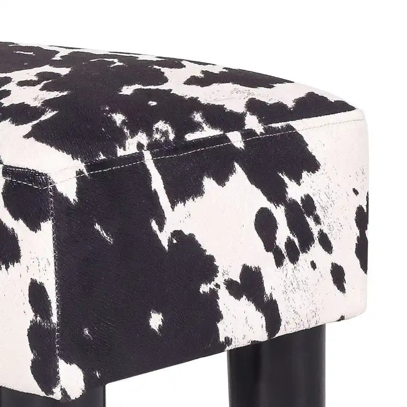Tabouret repose-pieds ottoman en similicuir - Assise carrée rembourrée