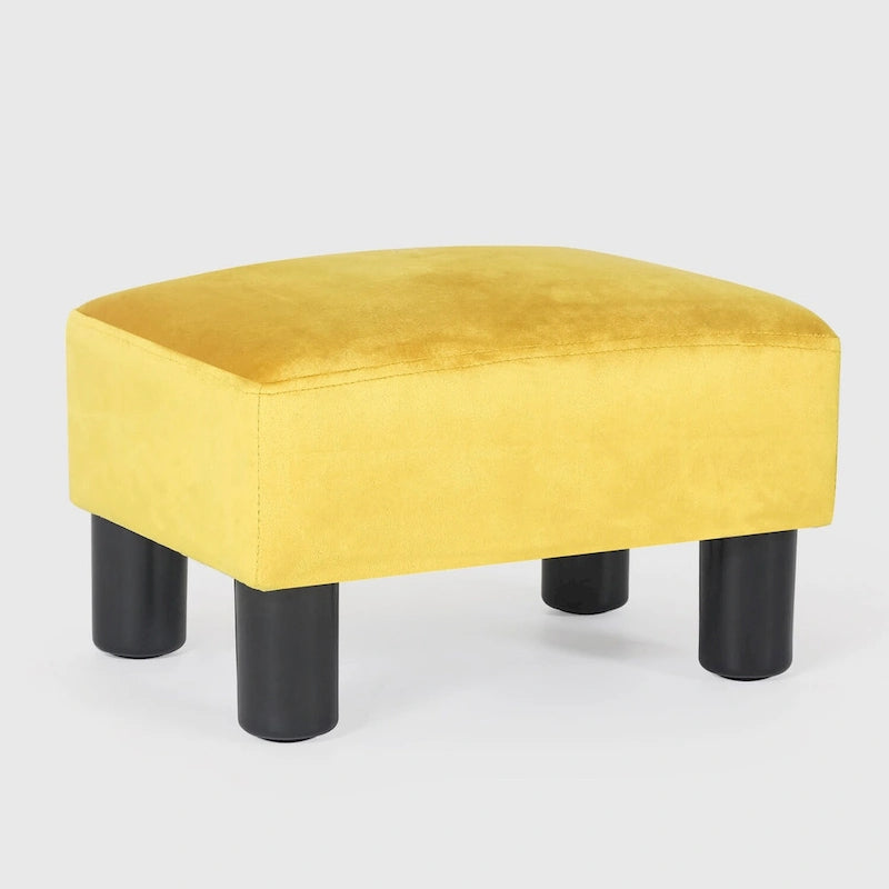 Tabouret repose-pieds ottoman en similicuir - Assise carrée rembourrée