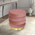 Repose-pieds rond en velours ottoman