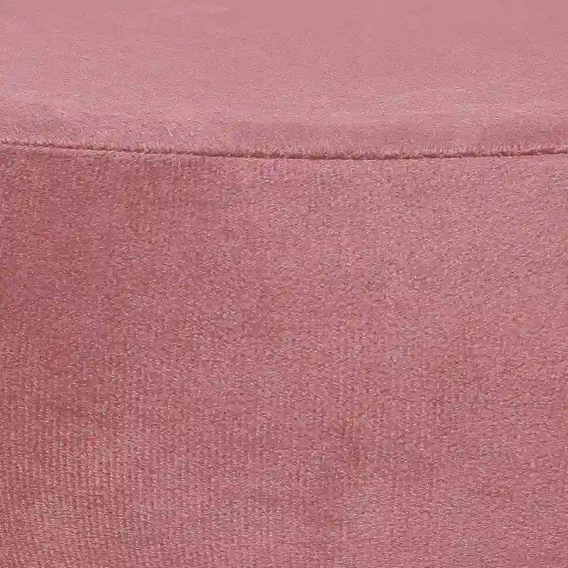 Repose-pieds rond en velours ottoman