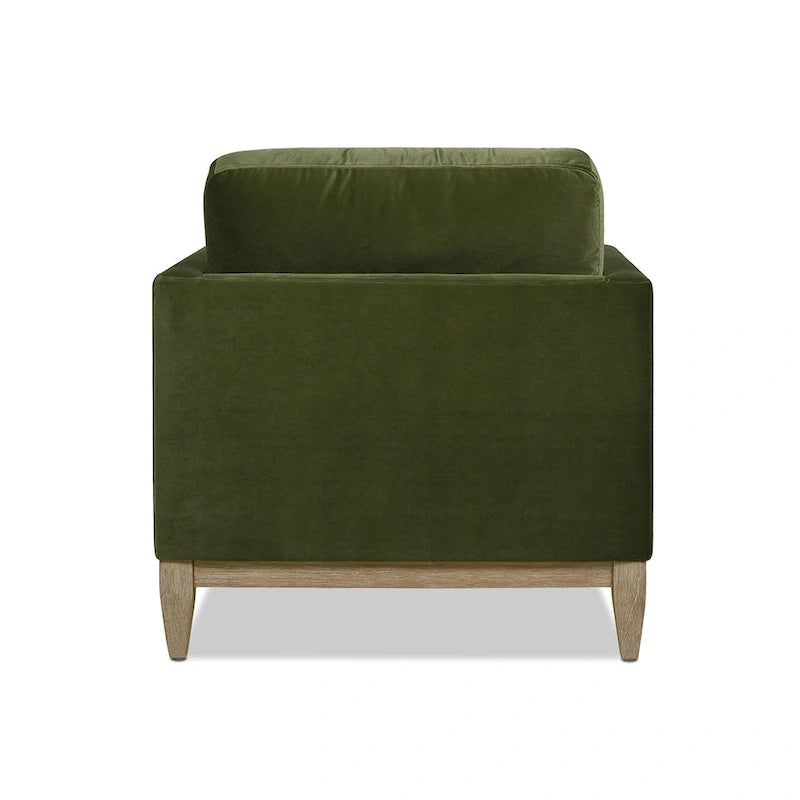 Chaise longue en velours performance de style moderne et rustique, 65 po