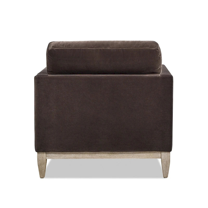 Chaise longue en velours performance de style moderne et rustique, 65 po