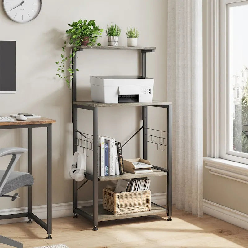 Étagère de boulanger de cuisine avec étagères de rangement et support pour micro-ondes