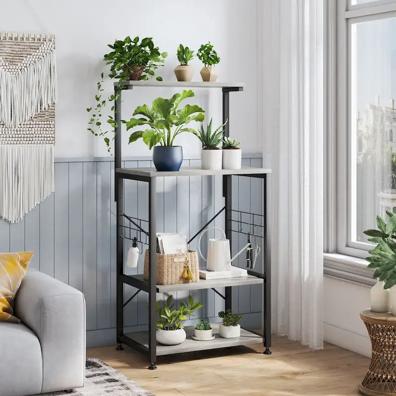 Étagère de boulanger de cuisine avec étagères de rangement et support pour micro-ondes