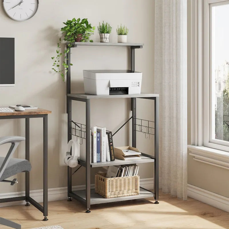 Étagère de boulanger de cuisine avec étagères de rangement et support pour micro-ondes