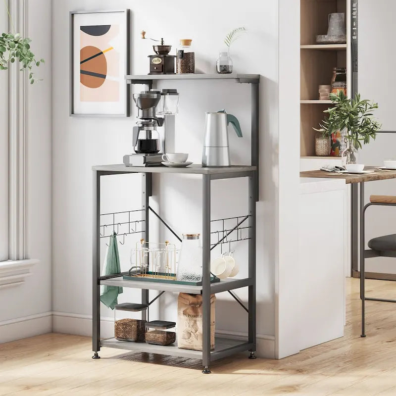 Étagère de boulanger de cuisine avec étagères de rangement et support pour micro-ondes