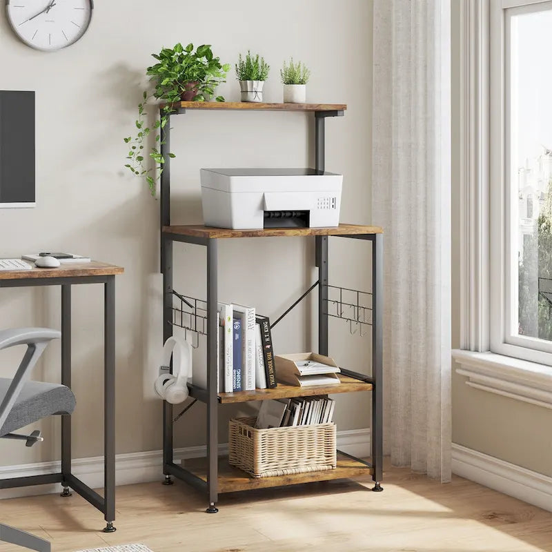 Étagère de boulanger de cuisine avec étagères de rangement et support pour micro-ondes