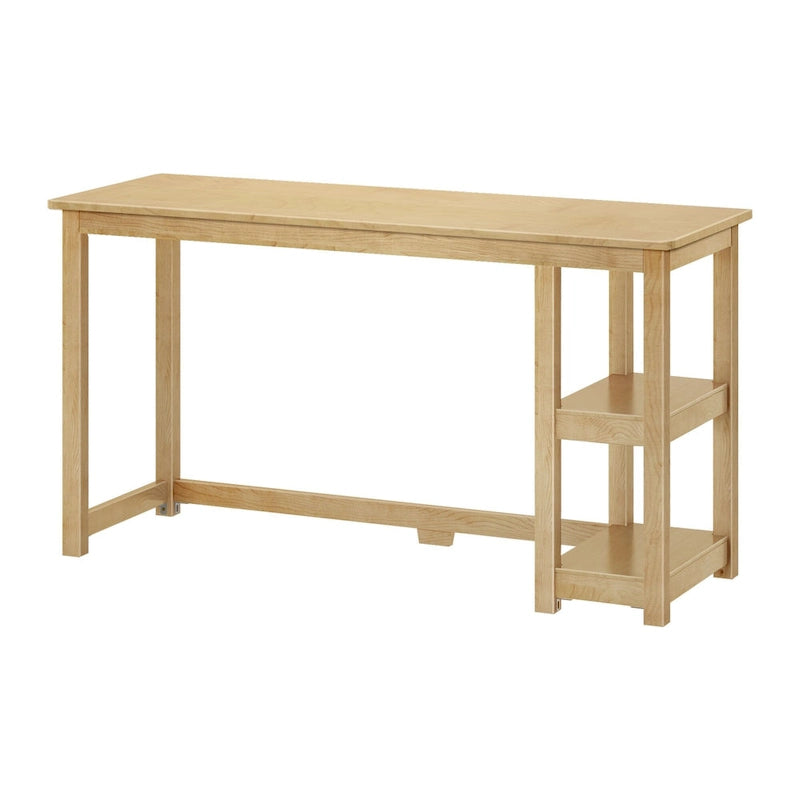 Bureau informatique avec étagères