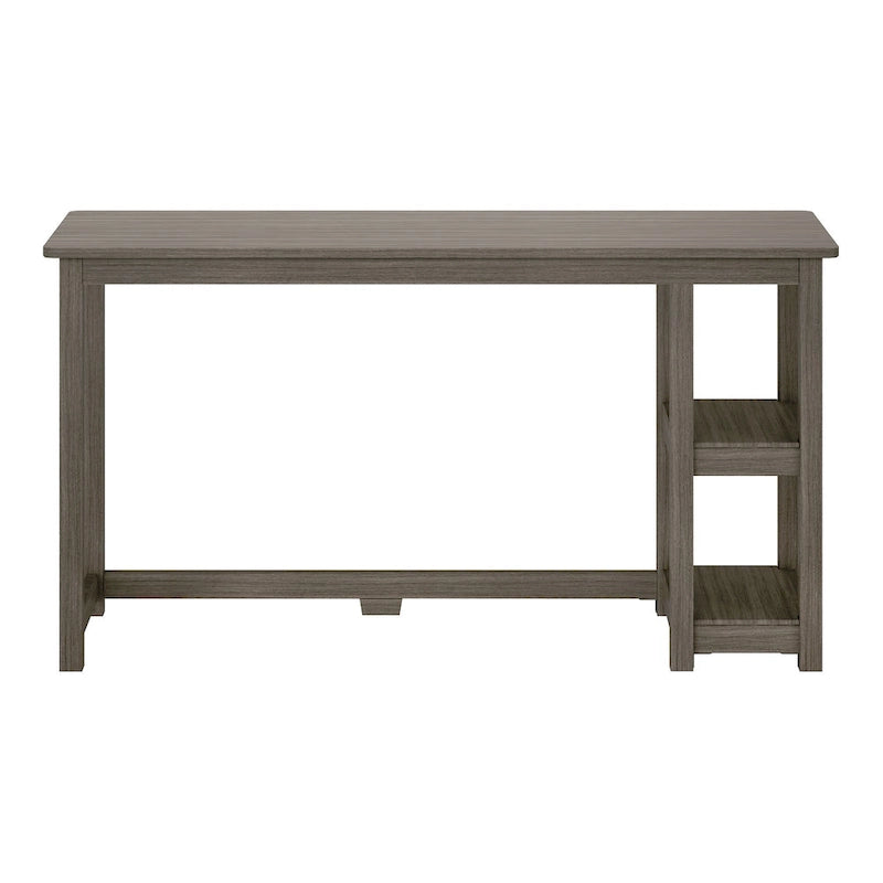 Bureau informatique avec étagères