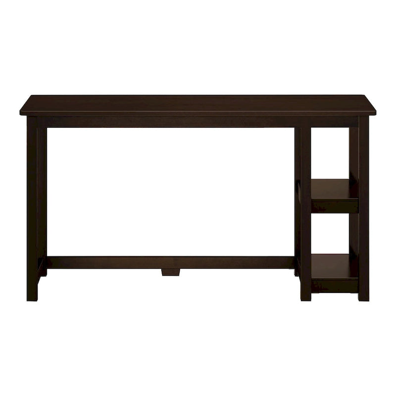 Bureau informatique avec étagères