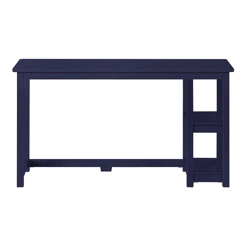 Bureau informatique avec étagères